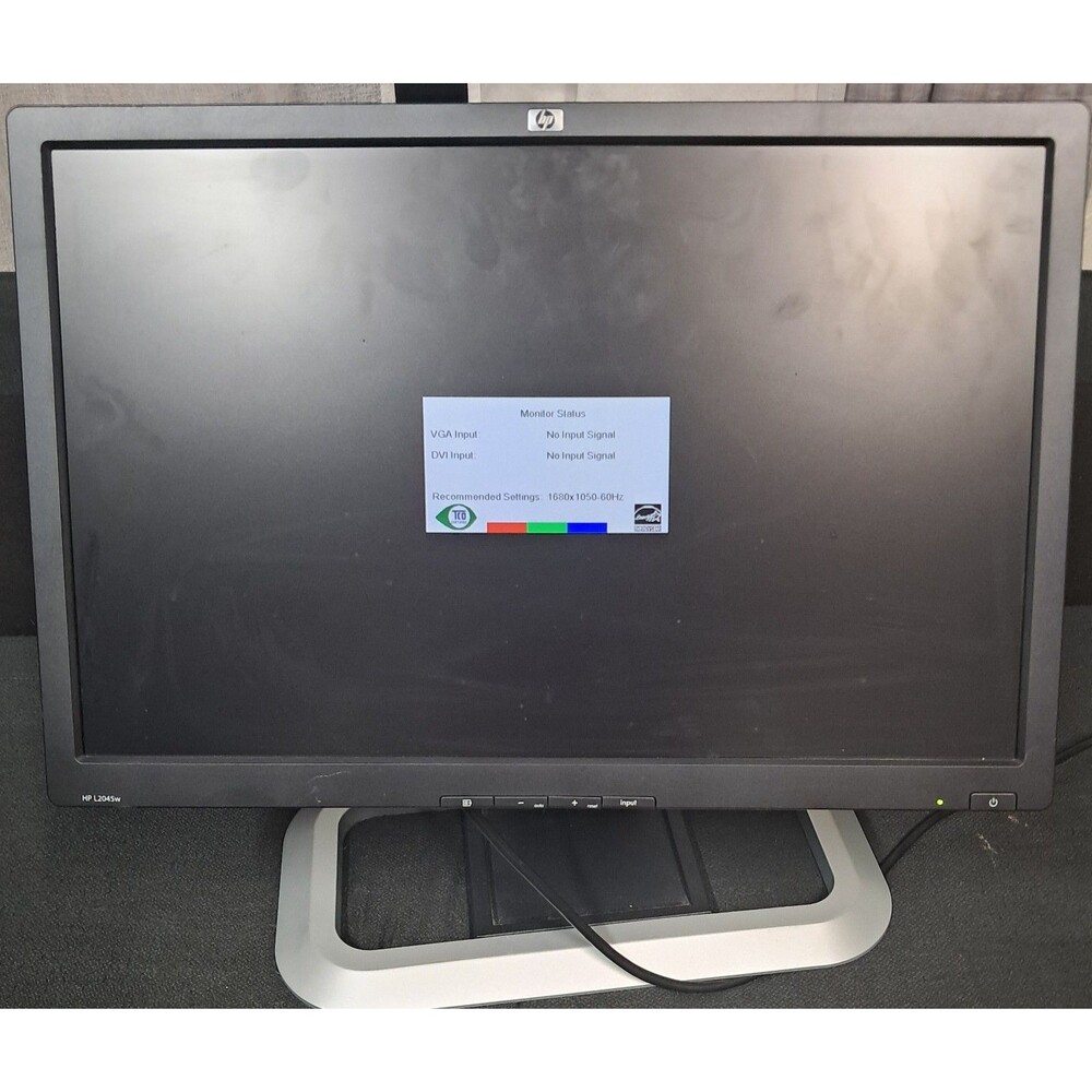 HP L2045w 20" Wide LCD Computer Monitor W/ Stand & Cables DVI VGA